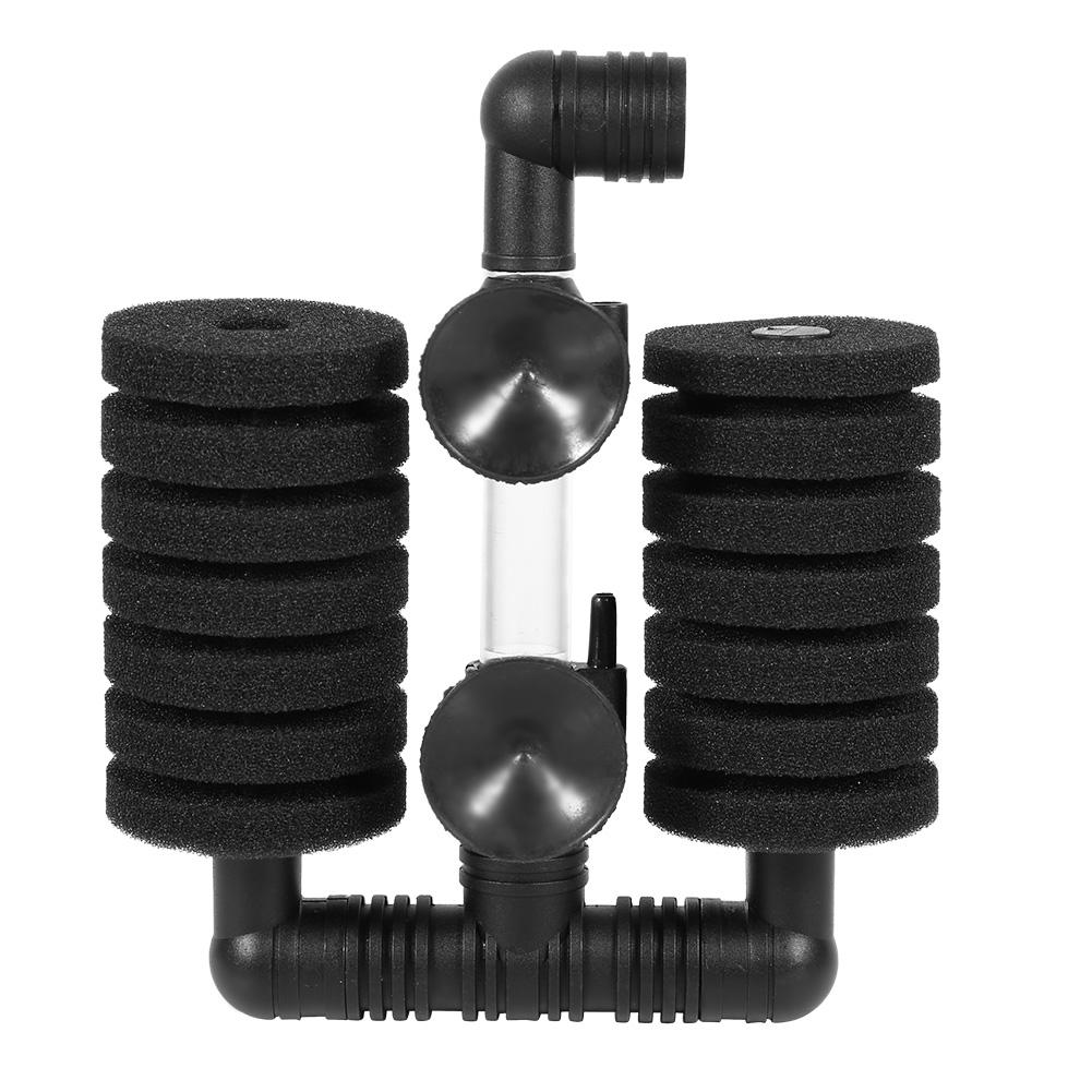 Hluboká biochemická houba Vzduchové čerpadlo Akvarijní filtr s přísavkou(Dvouhlavý filtr)