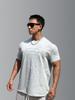 Herren Sport-T-Shirt mit geprägtem Stahlstempel und eng anliegenden Bündchen - Schweres Kurzarm-T-Shirt für Laufen, Fitness, Gewichtheben