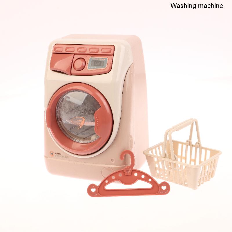 Play House Toy Washing Machine Vacuum Cleaner Coffee Maker Toaster Mini Appliances Cute Toys Kids Pretend Play Toys