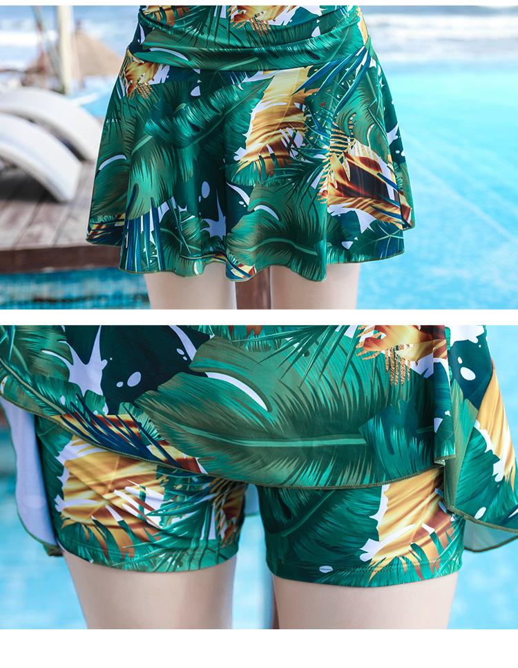 Badeanzug Damen Sexy Rock Stil Einteiler Bauchbedeckend Schlank Mode Kleiner Frischer Schlanker Badeanzug Bequeme und Elegante Bademode