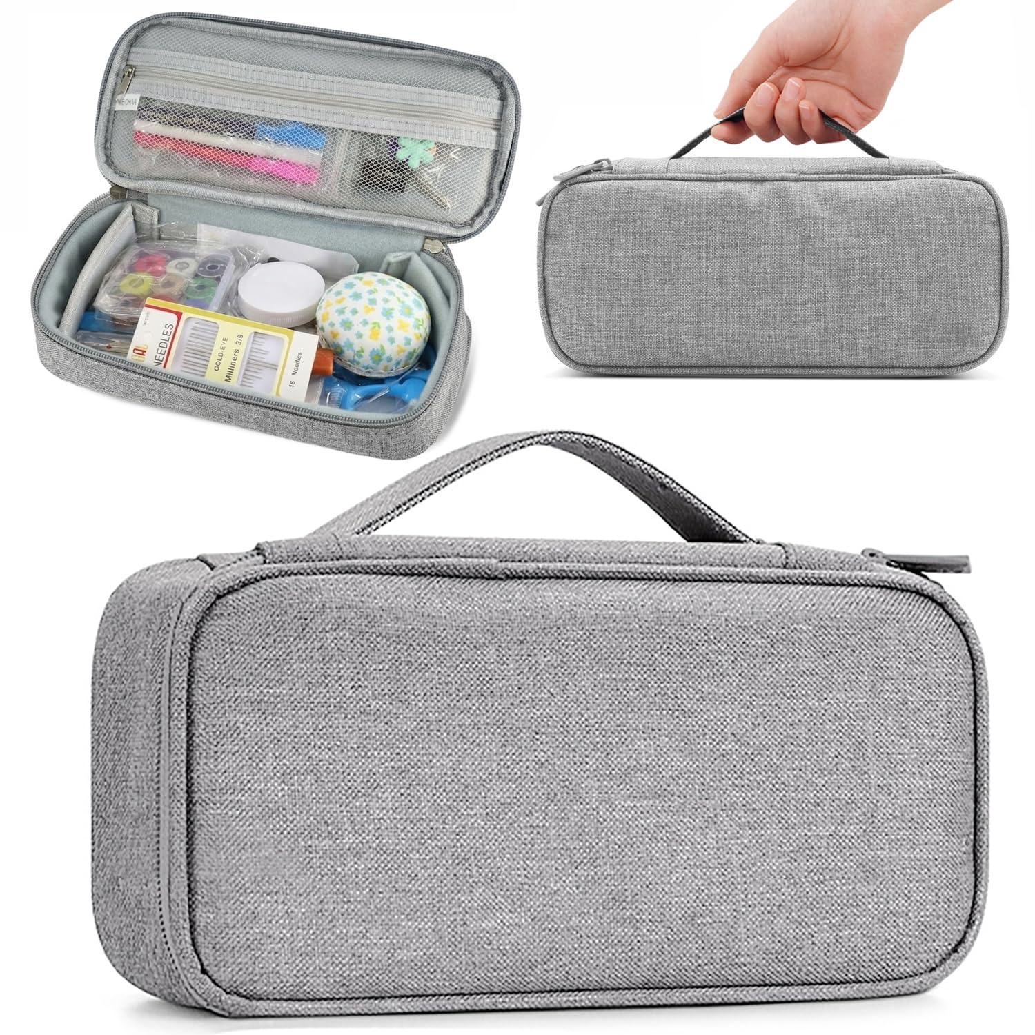 SHICHANG Sewing Kit for Elementary School Students (Girls & Boys) - Portable Sewing Kit for Embroidery and Handicrafts - Home Sewing Kit - Sewing Prac