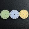 28.5MM Dial Size Green Luminous Dial Colorful Watch Movement Dial for NH35 8215 2836 Watch