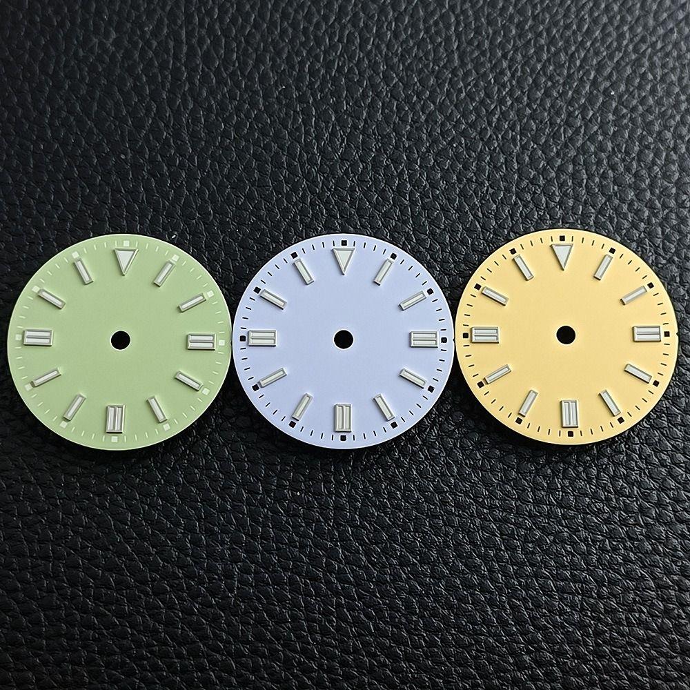 28.5MM Dial Size Green Luminous Dial Colorful Watch Movement Dial for NH35 8215 2836 Watch