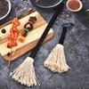 ZISIZ Large BBQ Basting Mop Brush Set with Rubberwood Handle