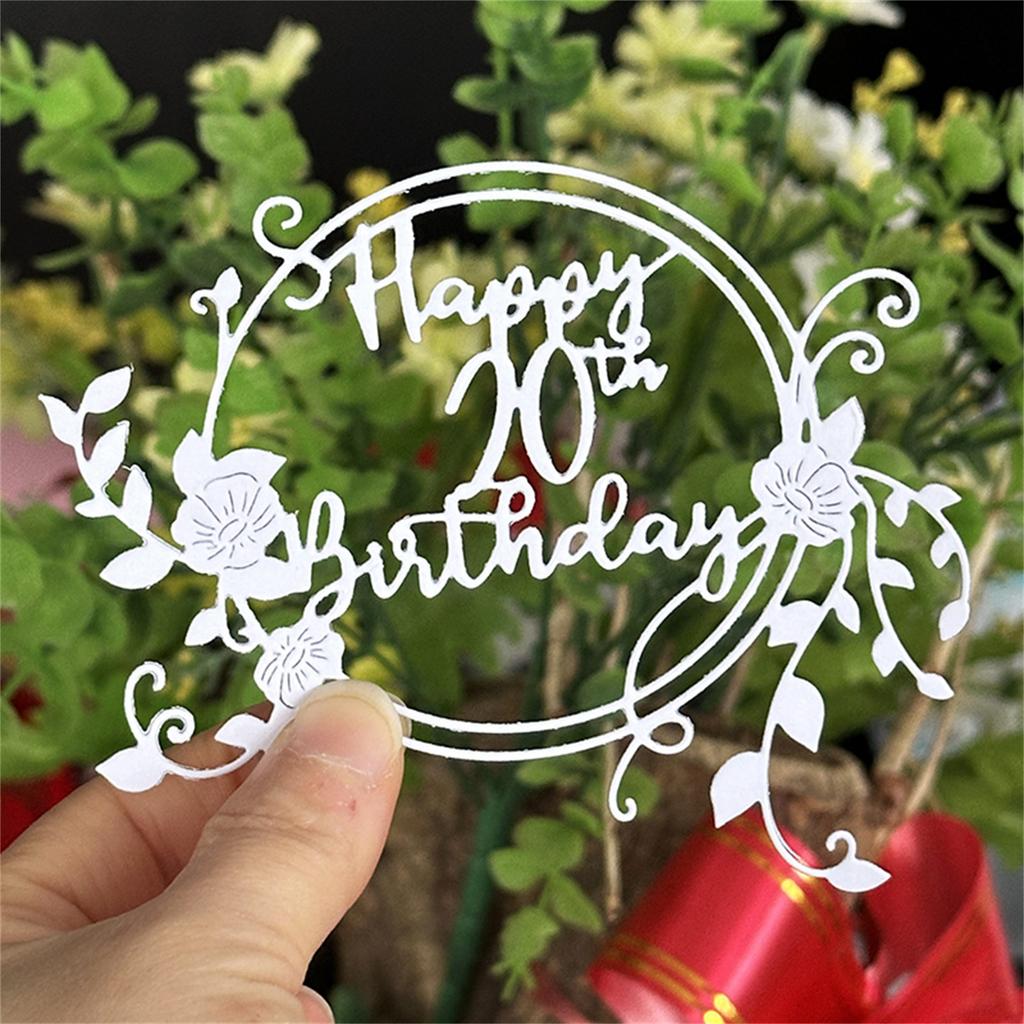 Happy 20th Birthday Metal Die Cuts Carbon Steel Cutting Dies Embossing Stencils for Card Photo Scrapbooking Decorations