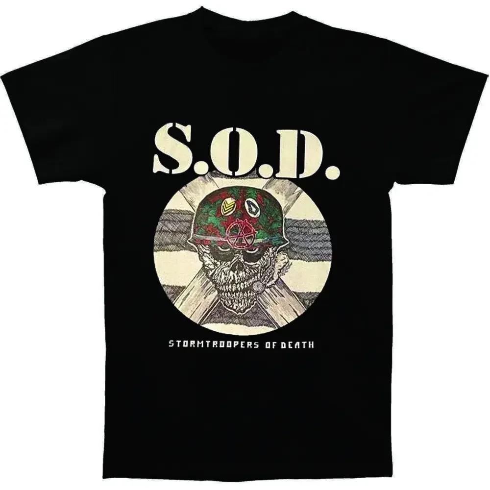 Vtg Sod Stormtroopers Of Death Band Cotton Black Unisex Shirt