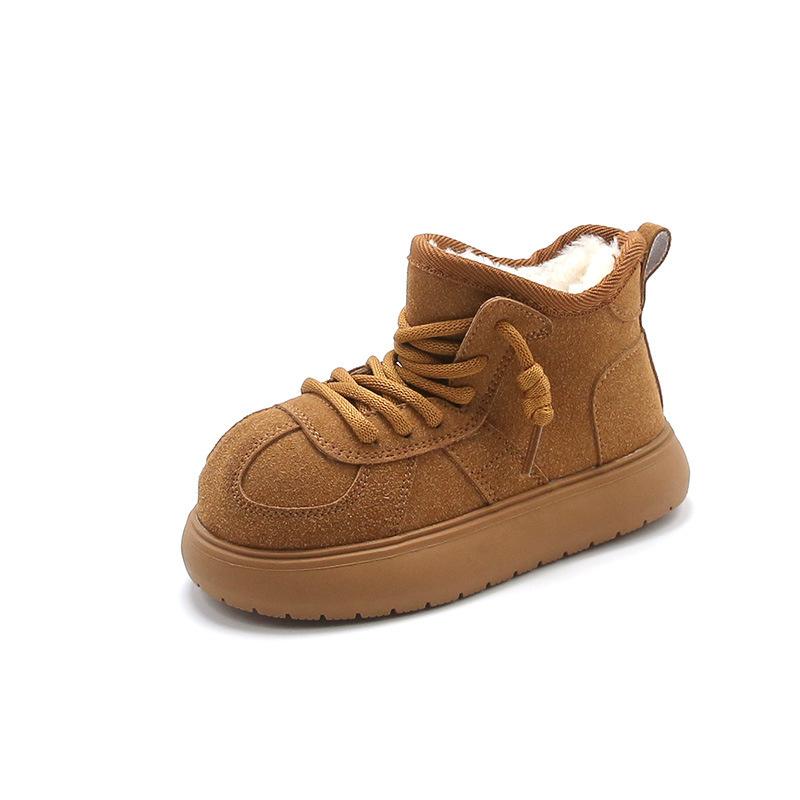 Northeastern snow cotton shoes for children, new winter style big-toed shoes for boys and girls, large children's plush shoes, non-slip