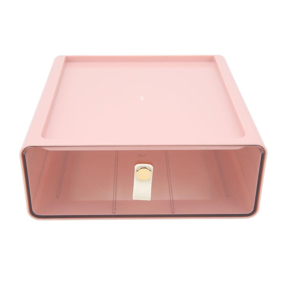 Transparent Material Drawer Storage Box Cream Color Stackable Storage Bins Drawer Organizer  Home