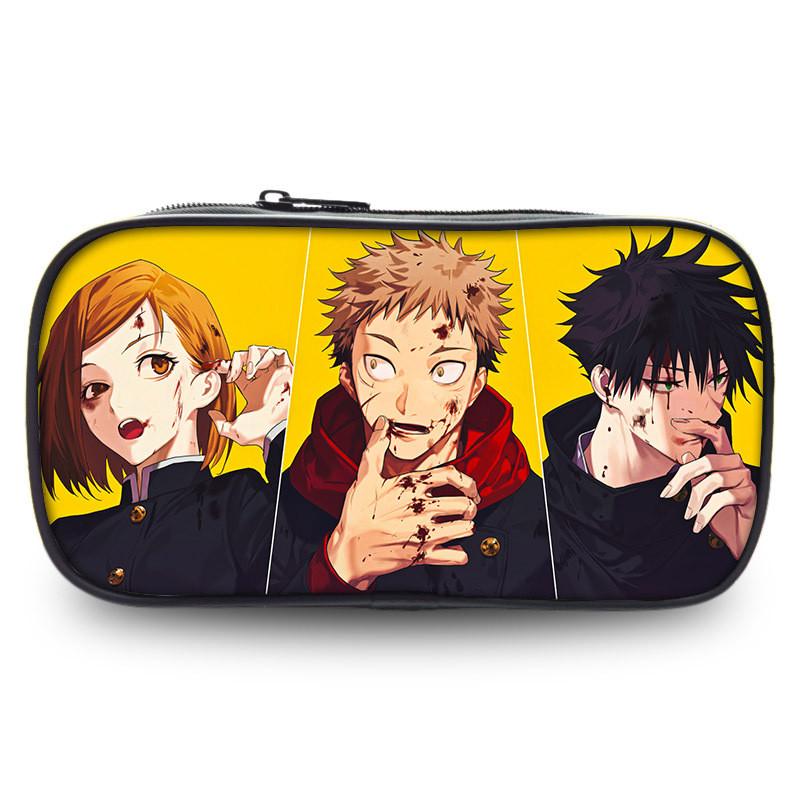 Jujutsu Kaisen Highcapacity Pen Pouch Durable Oxford Fabric Anime Holder Stationery