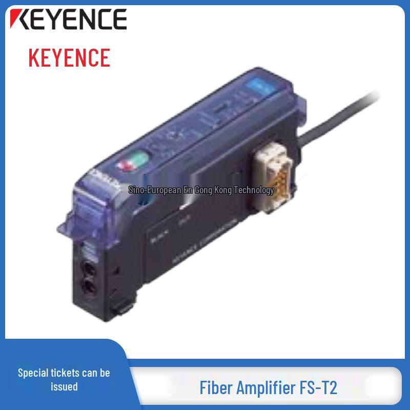 KEYENCE FS-T2 Digital Fiber Optic Amplifier Sensor NPN Slave Cable Type