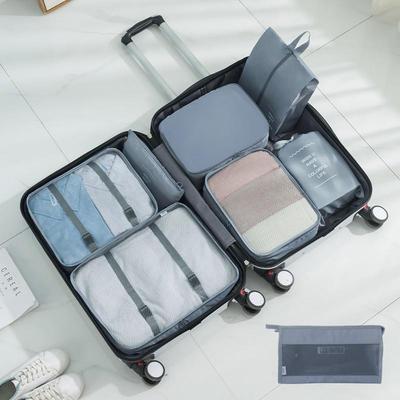 8-teiliges Reiseaufbewahrungsset: Unterwäsche-, Schuh- und Kleider-Organizer-Taschen