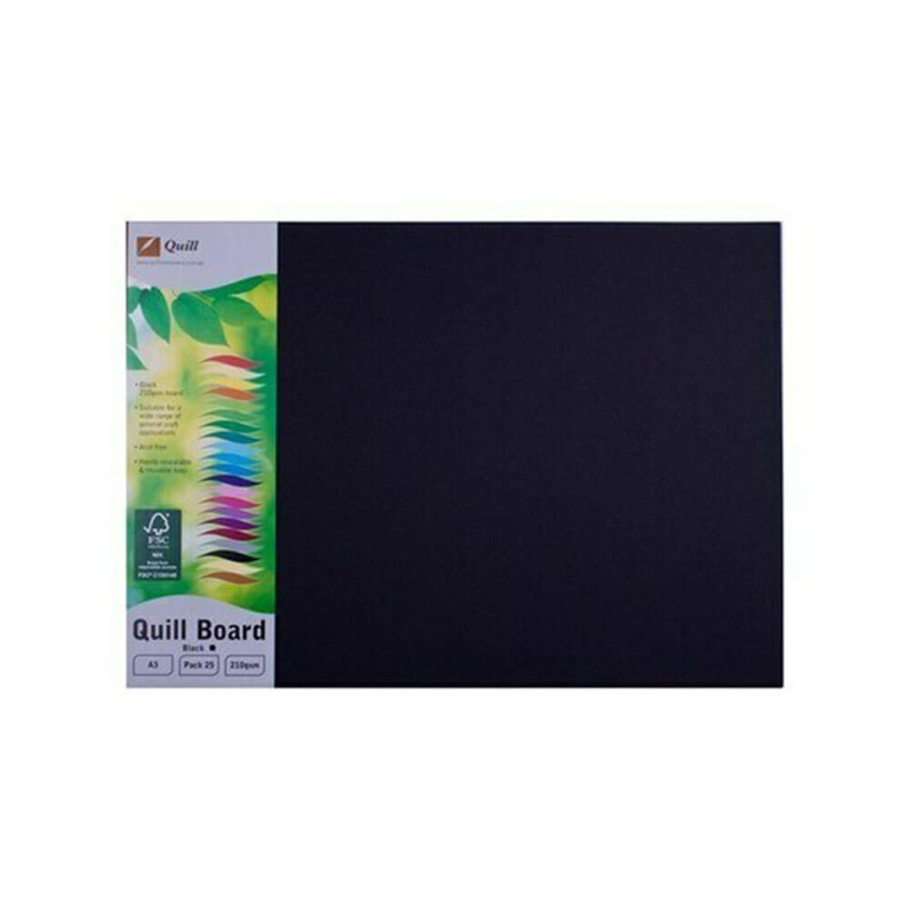 Federkarton A3 210 g/m² 25er-Packung schwarz