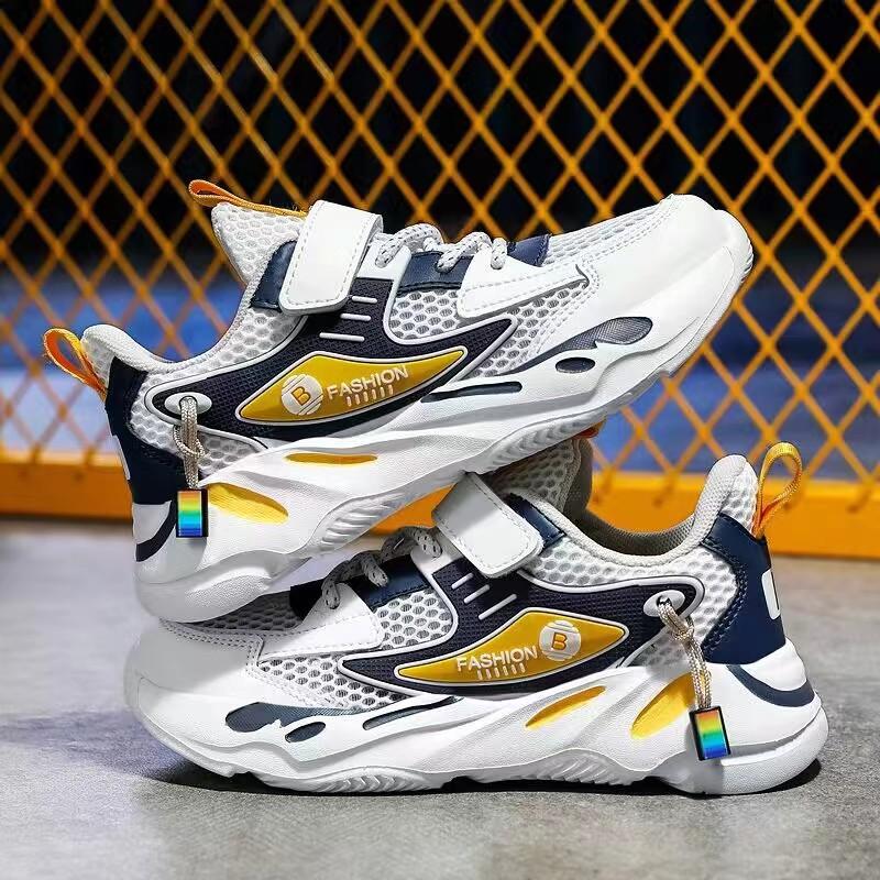 Breathable Sports Shoes Mesh Casual Shoes Middle and Large Children Elementary School Students Soft Platform Dad Shoes Running Lightweight Boys Child