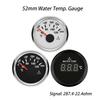 Rhaxel 52mm 2'' Digital Water Temp Gauge Temperature Meter 40-120℃ Degree 52mm 9-32V With Red Backlight for SUV Car Boats