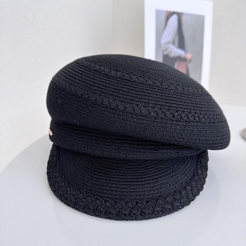 New Japanese Hats For Women Solid Plain Octagonal Newsboy Cap Ladies Summer Casual Straw Hat Beret Painter Cap Military Bonnets