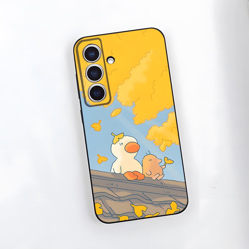 Cute Cartoon Duck Phone Case For Samsung A25 A13 A33 5G A54 A36 A35 A56 A52 A14 Shockproof Soft Cover