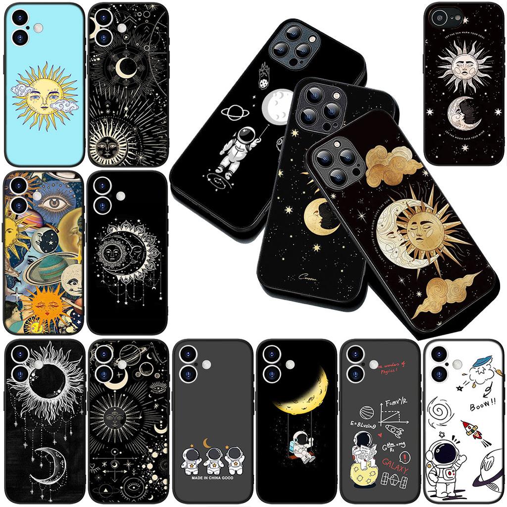 Cover for Xiaomi Redmi Note 12 11 10 A3 Pro 10A 10C 12C Note12 5G 4G Casing Phone Case Astronaut Stars Universe Sun Moon Face