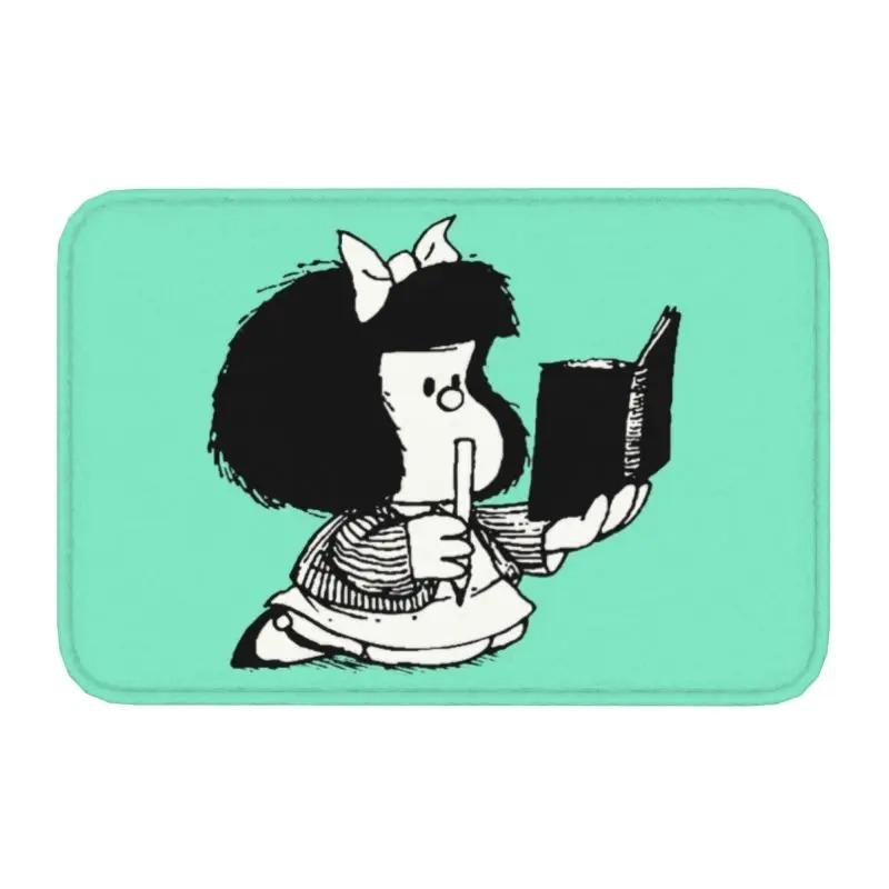 Cartoon Hübsches Mädchen Fußmatte Retro Mafalda Manga Vorderer Boden Eingangsbereich Matte Quino Manga Cartoon Badezimmer Teppich Küchenmatte