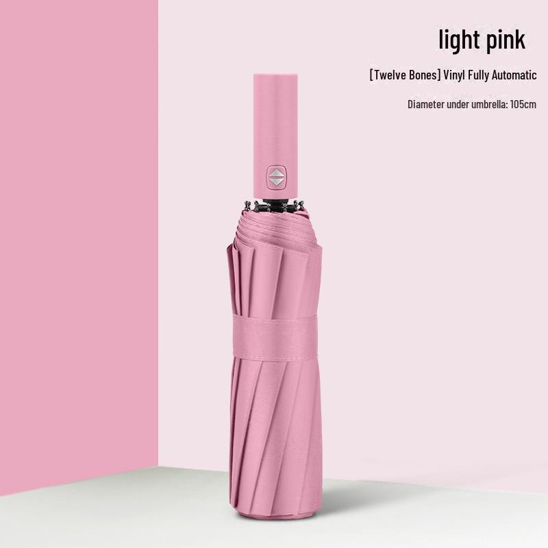 Pánský retro černý skládací slunečník – Unisex, vzor novin.