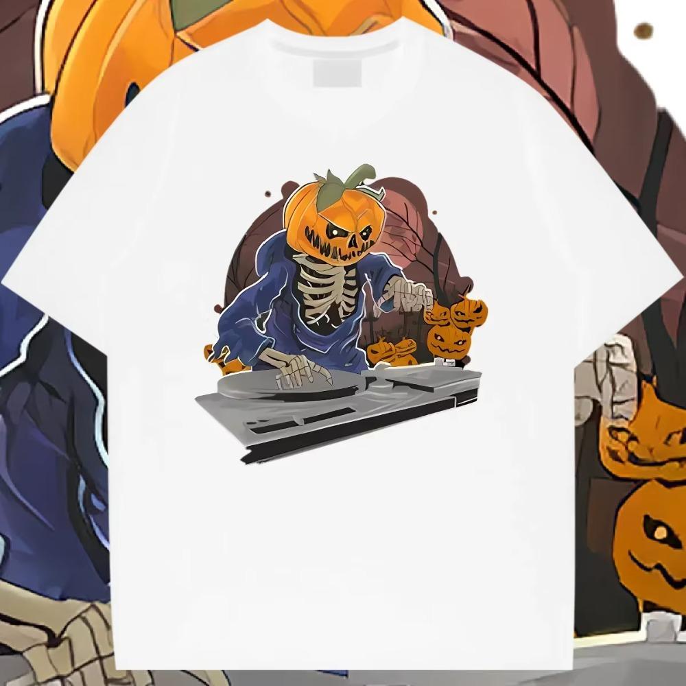 

Дышащие футболки свободного кроя с тыквой, топы с круглым вырезом, американский ретро стиль, для мужской одежды, модная футболка, дизайн рэпера, специальная футболка XXXXXL белый