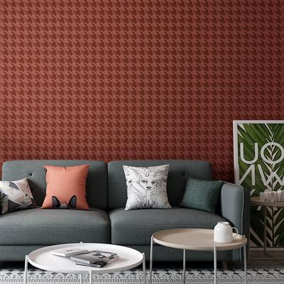 American Red Plaid Wallpaper Roll for Living Room Bedroom Clothing Store Houndstooth Wall Paper Home Decor