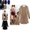 Women's Autumn Long Sleeve Slim Solid Color Knitted Sweater Cardigan Tops In Premium Quality