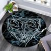 VFB Pattern Round rug,Carpet Rug for Living Room Bedroom Playroom ,Non-slip Floor Mat,Holiday Gifts and Birthday Gifts.
