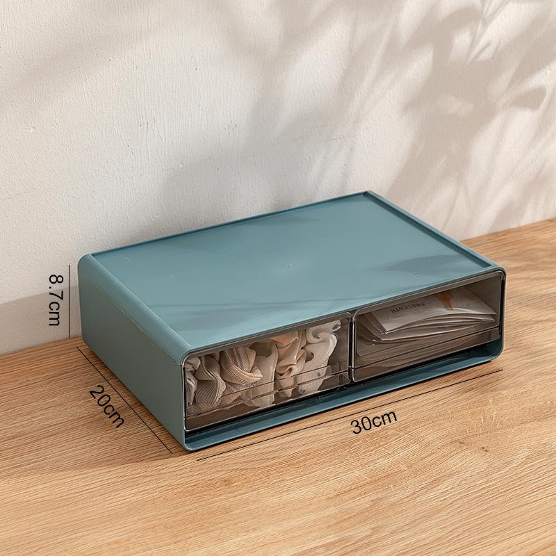 Transparent Desktop Cosmetics Organizer with Drawers for Lipsticks, Skincare, Makeup Brushes, and Masks