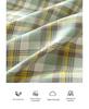 Brushed Cotton Plaid Bedding Set - Includes Duvet Cover, Bed Sheet, and Pillowcase