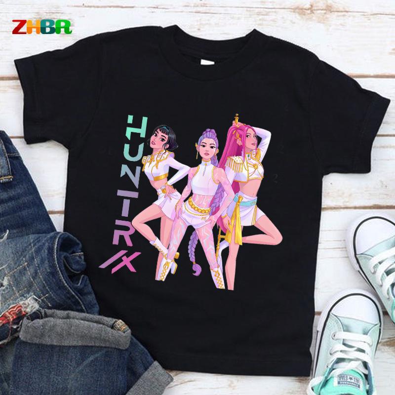 

Kpop Huntrix Футболка Сорочка Дитяча Мисливці на Демонів Сорочка Футболка Хлопчик Дівчинка Діти Дівчата Хлопчики Діти 140