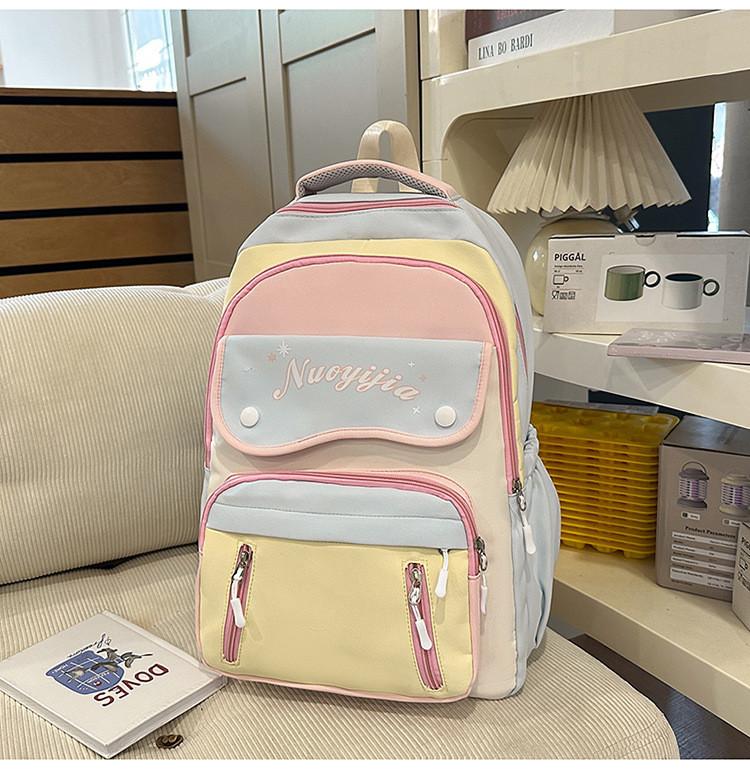 Girl School Backpack College Style Lightweight Nylon With Large Capacity For Teens