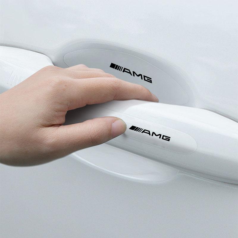 8Pcs Transparent Car Door Handle Bowl Anti Scratch Protective Sticker For Mercedes Benz AMG GLE GLS GLC CLA GLB ML C500 C200 C300 W204 W206 W205 W203