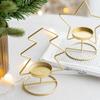 Distinctive Iron Christmas Tree Candle Holder | Star-Patterned, Navidad & Christmas Tabletop Decor