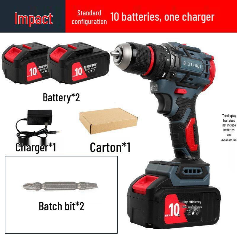 Industrial-Grade Brushless Steel Impact Lithium Drill & Rechargeable Multi-Function Electric Screwdriver