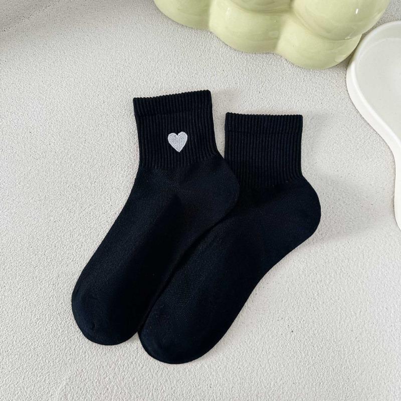 

Женские весенне-летние тонкие спортивные носки из дышащей сетки с вышивкой «Любовь» 1 pair чёрный