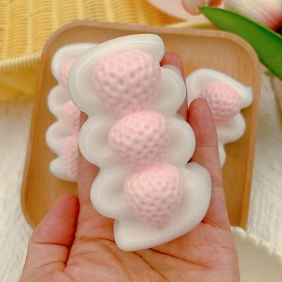 Red Apple Strawberry Egg Tart Strawberry Cream Bar Squishy Stress Relief Toy Sensory Toy For Kids Adults Anxiety Relaxation