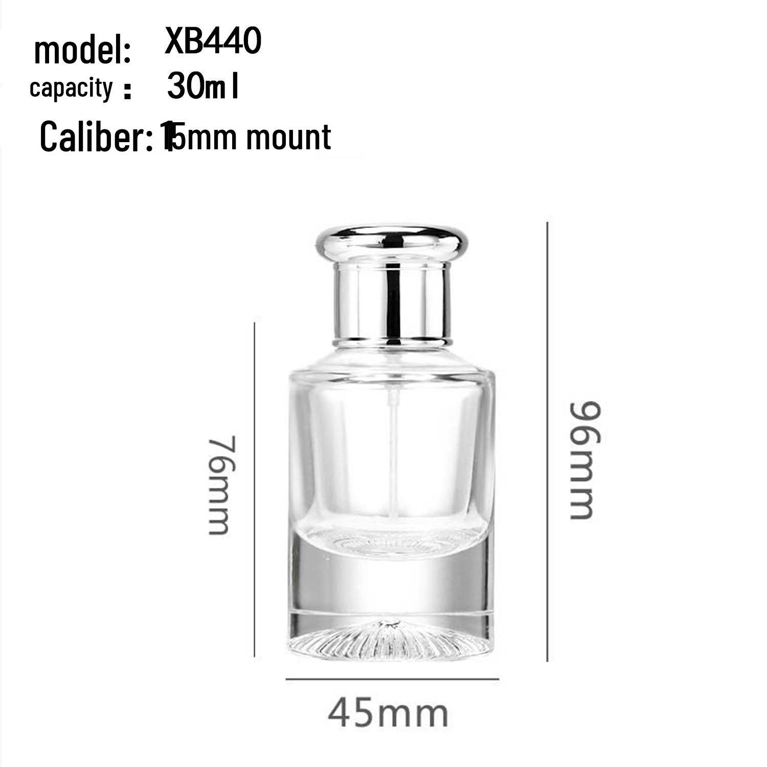 Clear Thick-Bottomed Cylindrical Glass Perfume Spray Bottle