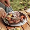 Ultra-light Pure Titanium Cutlery Set: Spoon, Fork, Knife, Chopsticks with Portable Storage Bag and Box