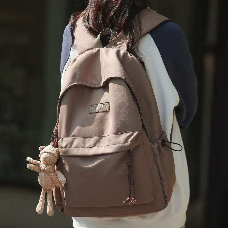 School bag for girls, junior high school students, senior high school students, new backpack, simple travel backpack.