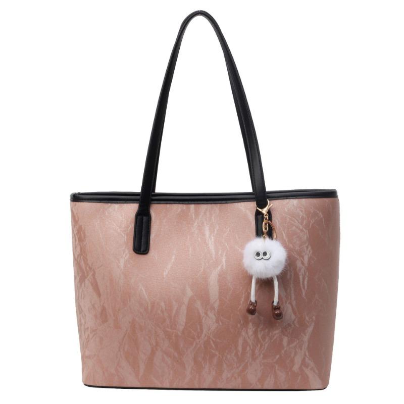 Tote bag women's new large-capacity commuter bag autumn and winter versatile shoulder bag fashionable college student class bag