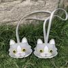 Doll Kitten Cat Leather Keychain Leather Animal Bag Hanging Cat Leather Pendant  Outdoor