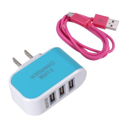 3 USB Ports Power Charger LED Wall Charger Adapter with US 3 USB Ports Power Charger LED Wall Charger Adapter with US