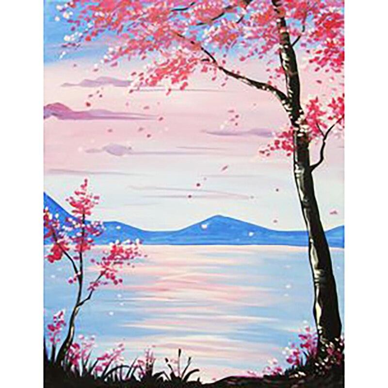 5D DIY Diamond Painting Cross Stitch Four Season Tree Diamond Embroidery Full Round Rhinestone of Picture Home Decoration