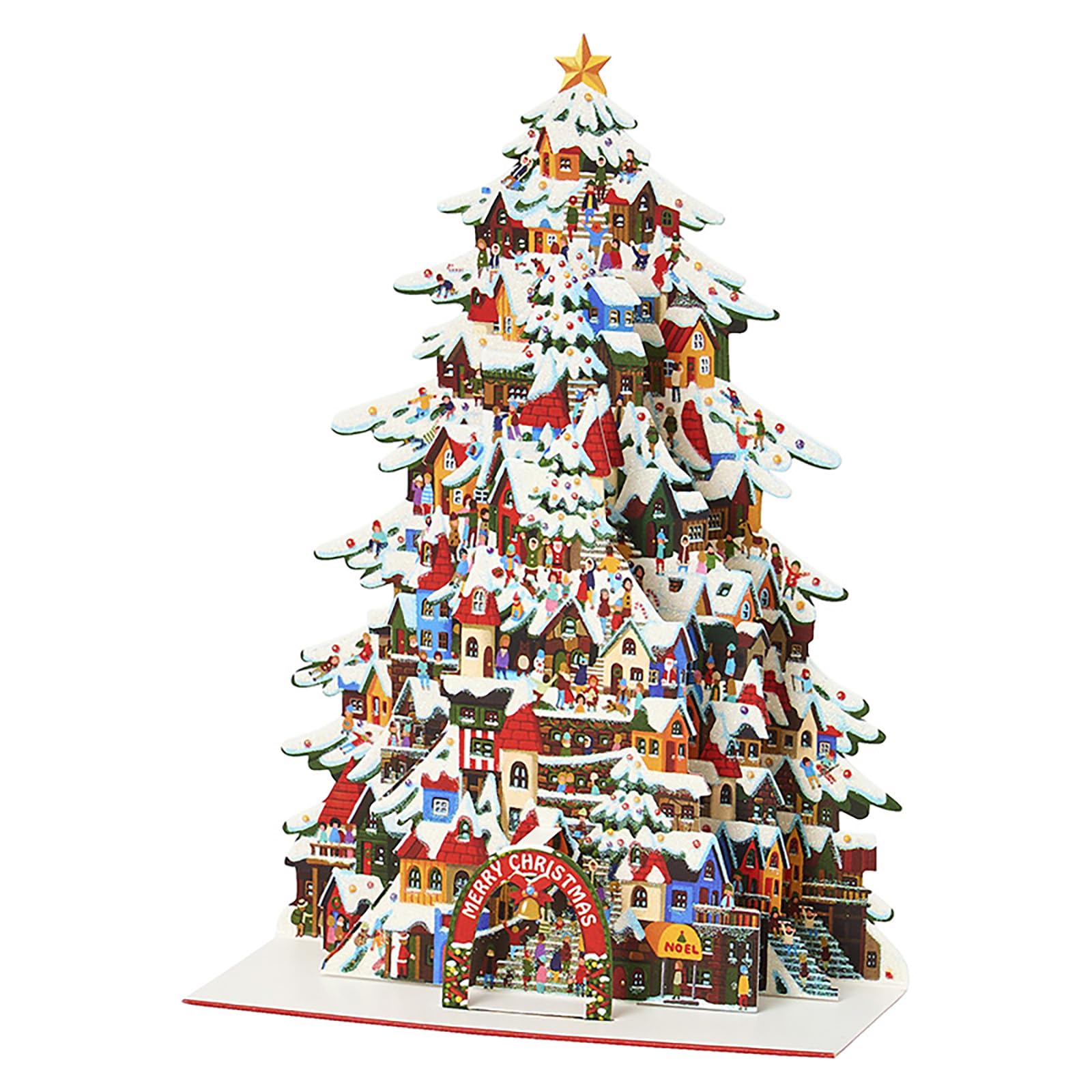 Sanrio Christmas Message Card Christmas Townscape Tree JX 49-5 242012