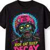 Decay Punk Zombie Biker Skull Horror Graphic Goth Unisex TShirt