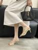 Spring Pointed Toe Thin Heel High Heel Elegant French Style Fashion SexyBeautiful Open Toe Women'sSandals
