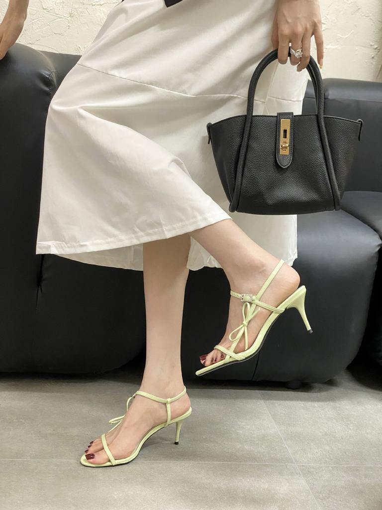 Spring Pointed Toe Thin Heel High Heel Elegant French Style Fashion SexyBeautiful Open Toe Women'sSandals