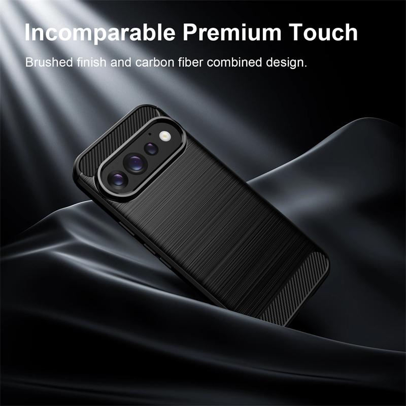 For Google Pixel 11 Case Carbon Fiber Silicone TPU Soft Rubber Phone Protector Case Google Pixel 11 Cover Pixel 11 Pro XL Case
