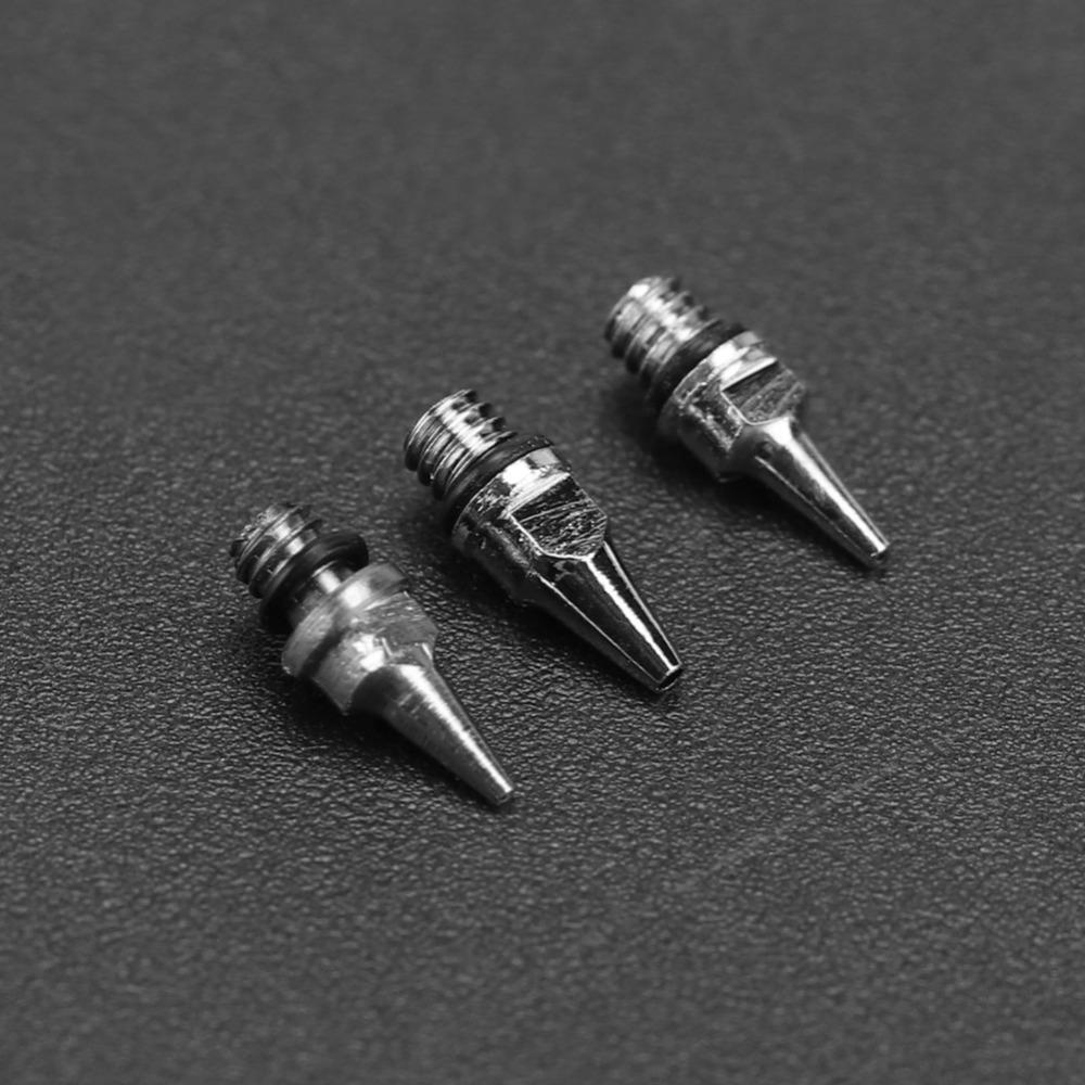 3Pcs Complete with Nozzle Cap and Needle Airbrush Nozzle Nozzle Cap Spray Tool Repair