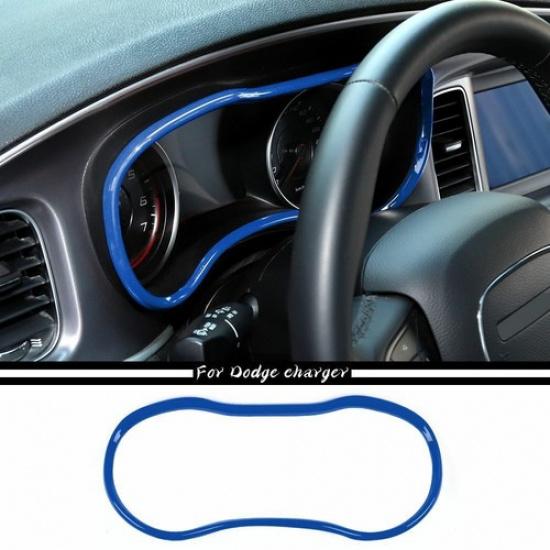 Inner Center Console Dashboard trument Box Cover Trim for Dodge Charger 2015+ синий